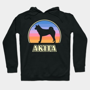 Akita Vintage Sunset Dog Hoodie